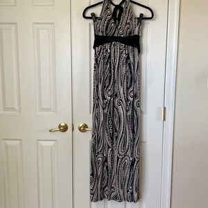 Black and white maxi dress